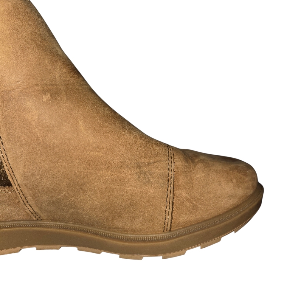 SOREL Evie II Chelsea Wedge Ankle Booties Tan Leather Waterproof‎ - Picture 13 of 16